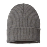 Atlantis Headwear Sustainable Rib Cuffed Beanie - Atlantis Headwear RIO Atlantis Headwear Dark Grey One Size