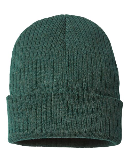 Atlantis Headwear Sustainable Rib Cuffed Beanie - Atlantis Headwear RIO Atlantis Headwear Bottle Green One Size