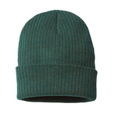 Atlantis Headwear Sustainable Rib Cuffed Beanie - Atlantis Headwear RIO Atlantis Headwear Bottle Green One Size