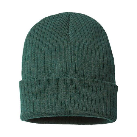 Atlantis Headwear Sustainable Rib Cuffed Beanie - Atlantis Headwear RIO Atlantis Headwear Bottle Green One Size