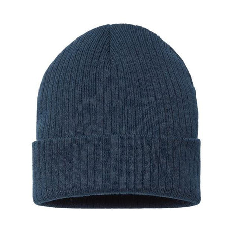 Atlantis Headwear Sustainable Rib Cuffed Beanie - Atlantis Headwear RIO Atlantis Headwear Navy One Size