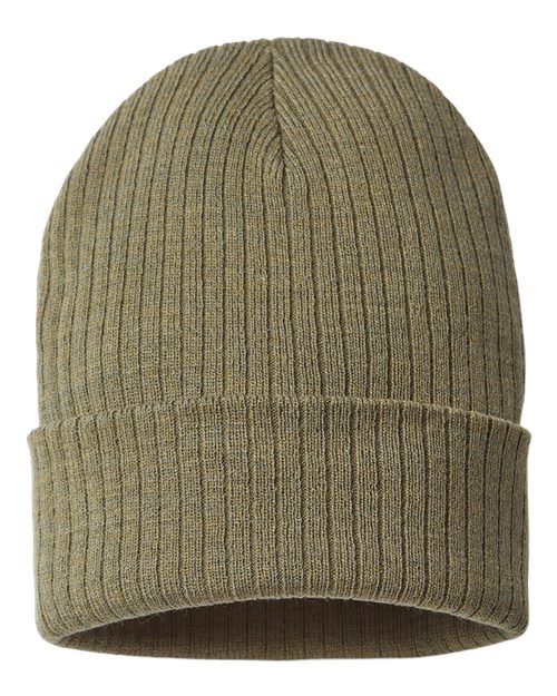 Atlantis Headwear Sustainable Rib Cuffed Beanie - Atlantis Headwear RIO Atlantis Headwear Olive One Size