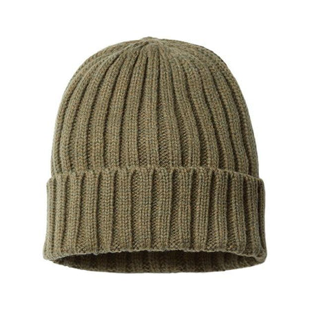 Atlantis Headwear Sustainable Cable Knit Cuffed Beanie - Atlantis Headwear SHORE Atlantis Headwear Olive One Size