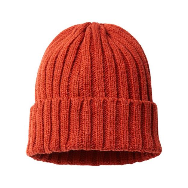 Atlantis Headwear Sustainable Cable Knit Cuffed Beanie - Atlantis Headwear SHORE Atlantis Headwear Rusty One Size