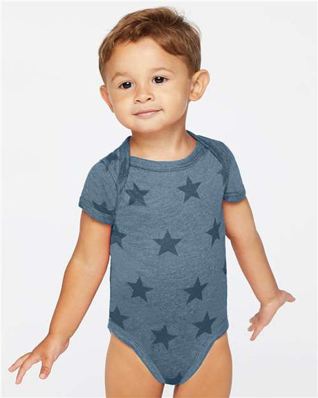 Code Five Infant Star Print Bodysuit - Code Five 4329 Code Five Denim Star NB