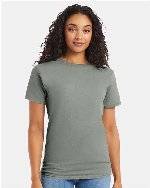 Hanes Essential-T T-Shirt - Stonewashed Green - Hanes 5280 Hanes Stonewashed Green S