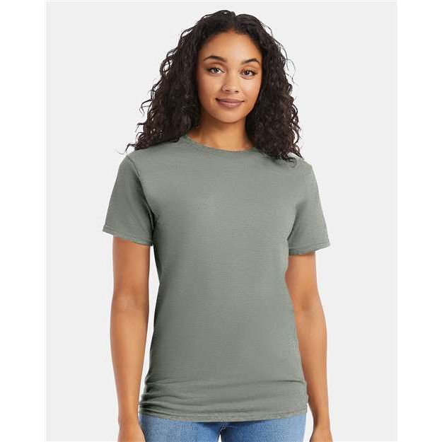 Hanes Essential-T T-Shirt - Stonewashed Green - Hanes 5280 Hanes