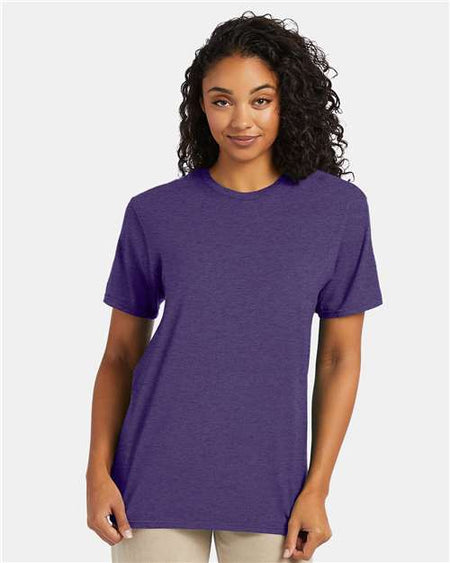 Hanes Perfect-T T-Shirt - Grape Smash Heather - Hanes 4980 Hanes