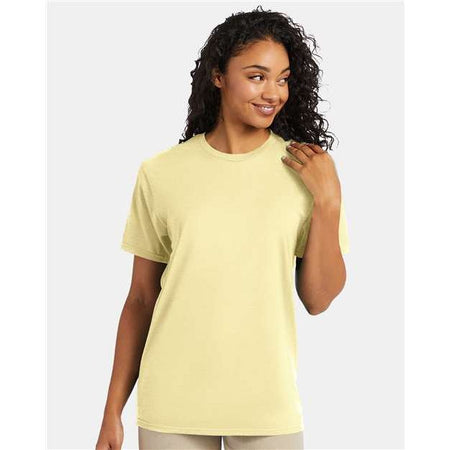 Hanes Perfect-T T-Shirt - Lemon Meringue Heather - Hanes 4980 Hanes Lemon Meringue Heather S