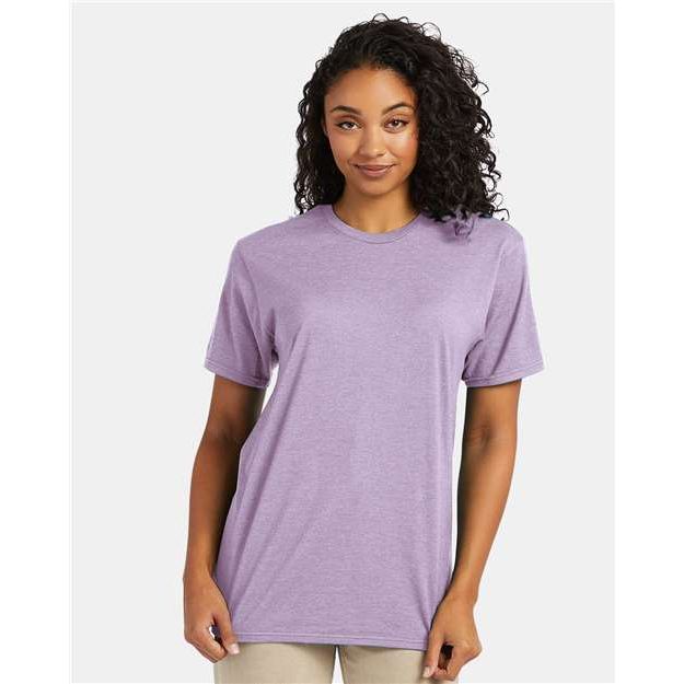 Hanes Perfect-T T-Shirt - Marbled Pale Violet - Hanes 4980 Hanes Marbled Pale Violet S