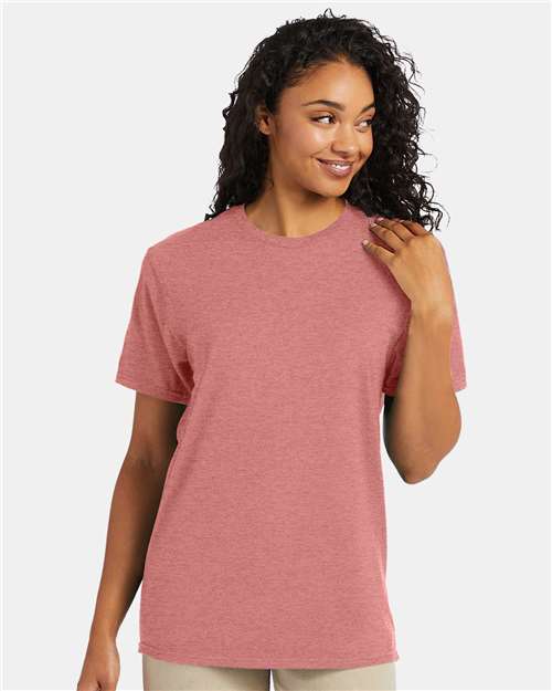 Hanes Perfect-T T-Shirt - Mauve Heather - Hanes 4980 Hanes