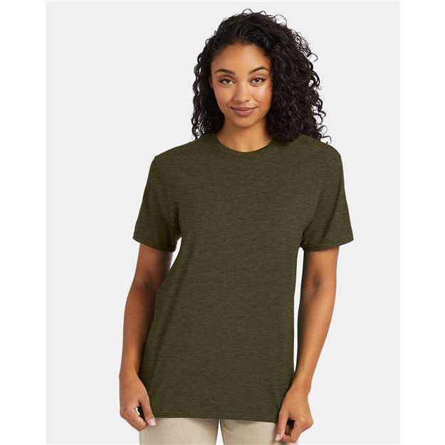 Hanes Perfect-T T-Shirt - Military Green Heather - Hanes 4980 Hanes Military Green Heather S