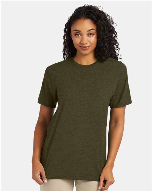 Hanes Perfect-T T-Shirt - Military Green Heather - Hanes 4980 Hanes