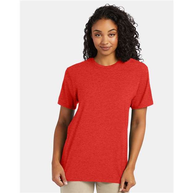 Hanes Perfect-T T-Shirt - Poppy Red Heather - Hanes 4980 Hanes Poppy Red Heather S