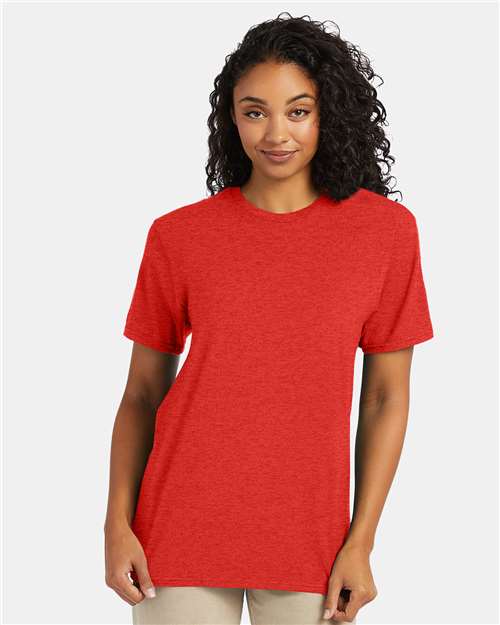 Hanes Perfect-T T-Shirt - Poppy Red Heather - Hanes 4980 Hanes