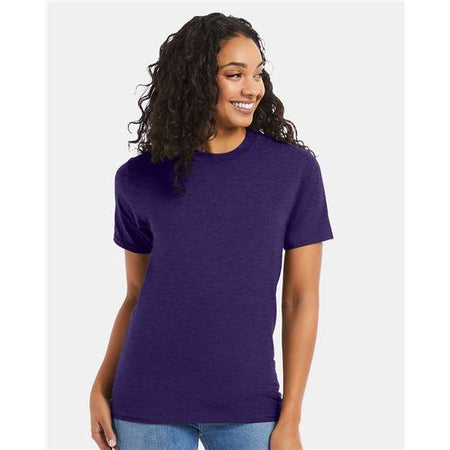 Hanes Beefy-T® T-Shirt - Grape Smash Heather - Hanes 5180 Hanes Grape Smash Heather S