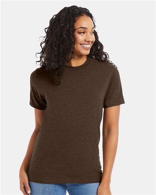 Hanes Beefy-T® T-Shirt - Heather Brown - Hanes 5180 Hanes Heather Brown S