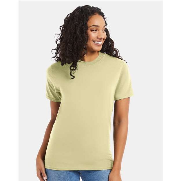 Hanes Beefy-T® T-Shirt - Lemon Meringue - Hanes 5180 Hanes Lemon Meringue S