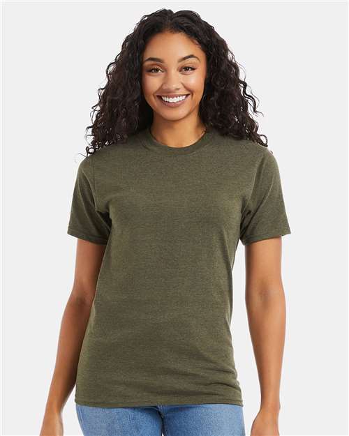 Hanes Beefy-T® T-Shirt - Military Green Heather - Hanes 5180 Hanes