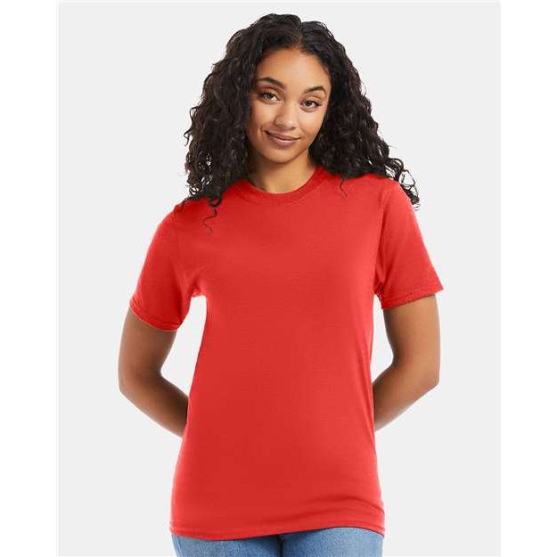 Hanes Beefy-T® T-Shirt - Poppy Red - Hanes 5180 Hanes Poppy Red S