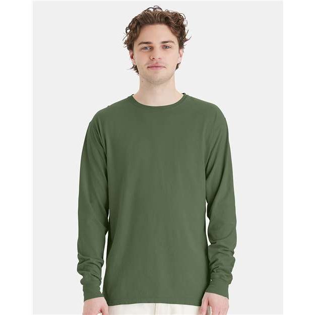 ComfortWash by Hanes Garment-Dyed Long Sleeve T-Shirt - Moss - ComfortWash by Hanes GDH200 ComfortWash by Hanes Moss S