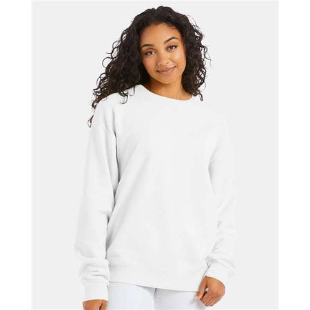 ComfortWash by Hanes Garment-Dyed Crewneck Sweatshirt - White - ComfortWash by Hanes GDH400 ComfortWash by Hanes White S