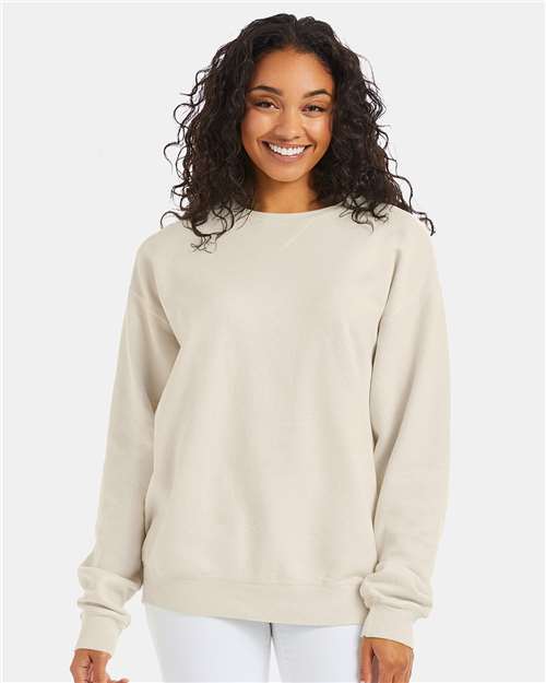 ComfortWash by Hanes Garment-Dyed Crewneck Sweatshirt - Parchment - ComfortWash by Hanes GDH400 ComfortWash by Hanes