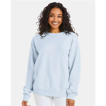 ComfortWash by Hanes Garment-Dyed Crewneck Sweatshirt - Soothing Blue - ComfortWash by Hanes GDH400 ComfortWash by Hanes