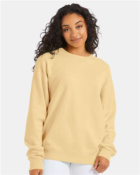 ComfortWash by Hanes Garment-Dyed Crewneck Sweatshirt - Summer Squash Yellow - ComfortWash by Hanes GDH400 ComfortWash by Hanes