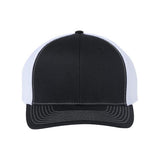 Richardson 112+ R-Flex Adjustable Trucker Cap - Richardson 112PL Richardson Black/ White Adjustable