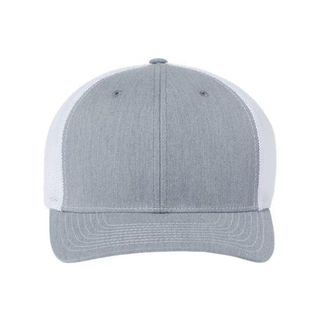 Richardson 112+ R-Flex Adjustable Trucker Cap - Richardson 112PL Richardson Heather Grey/ White Adjustable
