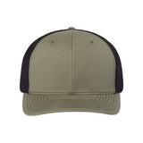 Richardson 112+ R-Flex Adjustable Trucker Cap - Richardson 112PL Richardson Loden Green/ Black Adjustable