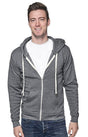 Royal Apparel 97150 Unisex Organic RPET French Terry Zip Hoodie - Heather Ash