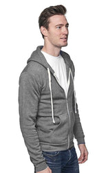 Royal Apparel 97150 Unisex Organic RPET French Terry Zip Hoodie - Heather Ash