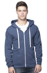 Royal Apparel 97150 Unisex Organic RPET French Terry Zip Hoodie - Heather Dusk