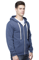 Royal Apparel 97150 Unisex Organic RPET French Terry Zip Hoodie - Heather Dusk