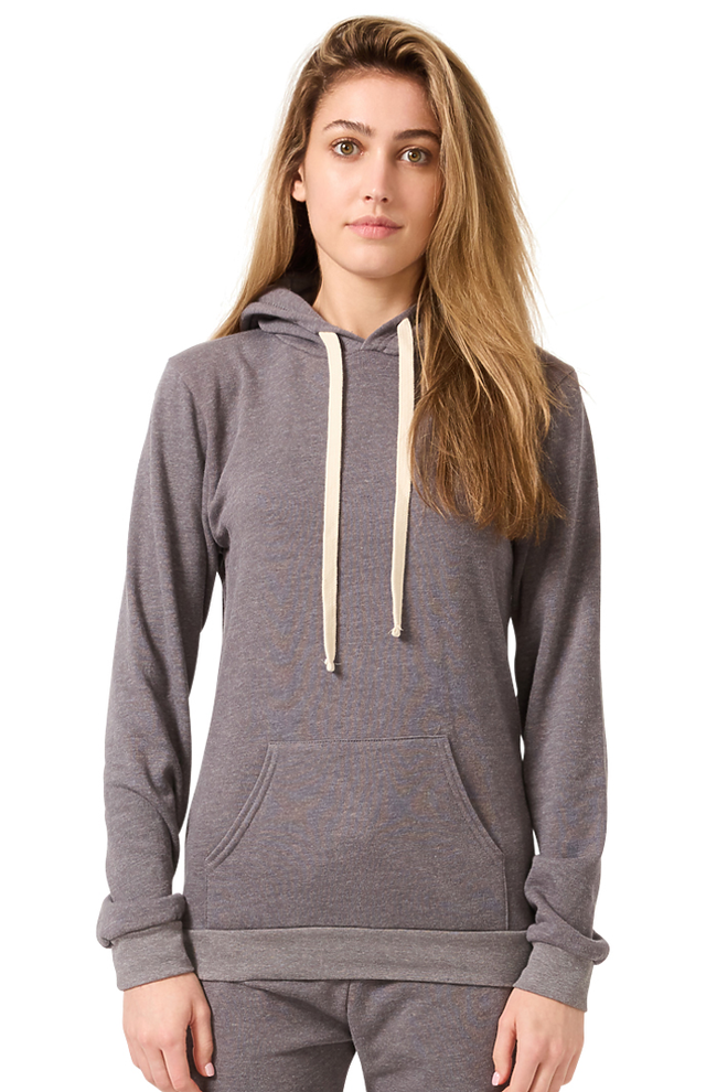 Royal Apparel 97155 Unisex Organic RPET French Terry Pullover Hoodie - Heather Ash