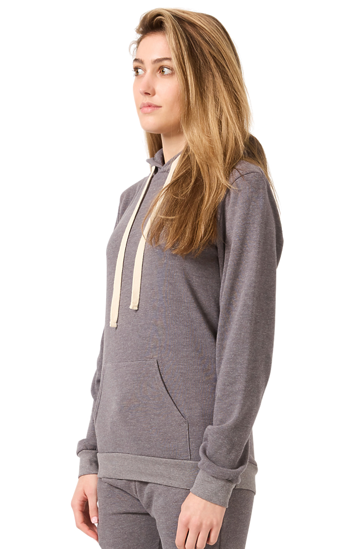Royal Apparel 97155 Unisex Organic RPET French Terry Pullover Hoodie - Heather Ash