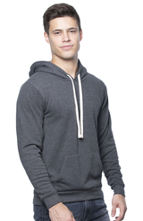 Royal Apparel 97155 Unisex Organic RPET French Terry Pullover Hoodie - Heather Coal