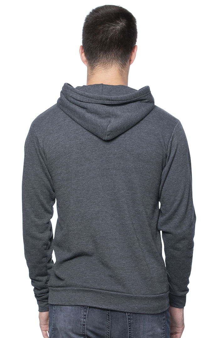 Royal Apparel 97155 Unisex Organic RPET French Terry Pullover Hoodie - Heather Coal