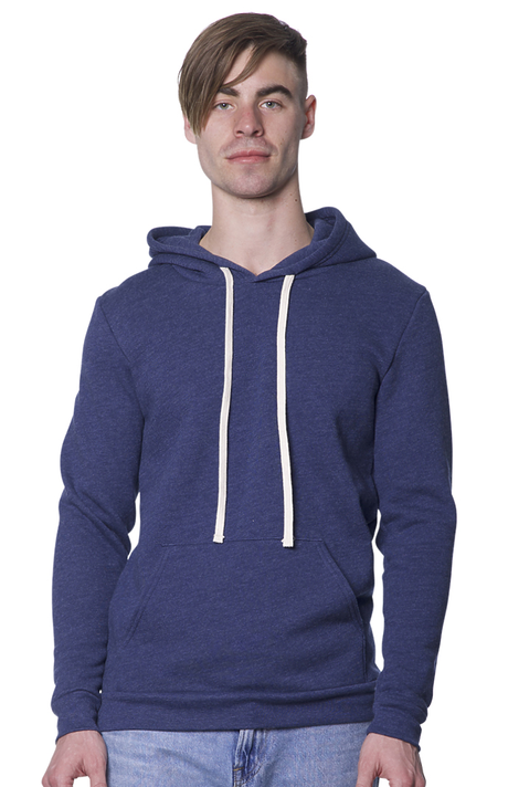 Royal Apparel 97155 Unisex Organic RPET French Terry Pullover Hoodie - Heather Dusk