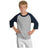 Youth Colorblock Raglan Jersey DRI-EQUIP Heather Grey/Navy Youth X-Small