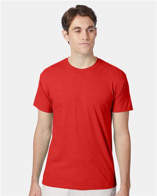 Hanes Perfect-T Triblend T-Shirt - Poppy Red Heather - Hanes 42TB Hanes Poppy Red Heather S