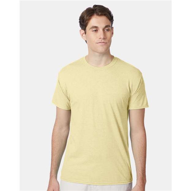 Hanes Perfect-T Triblend T-Shirt - Lemon Meringue Heather - Hanes 42TB Hanes Lemon Meringue Heather S