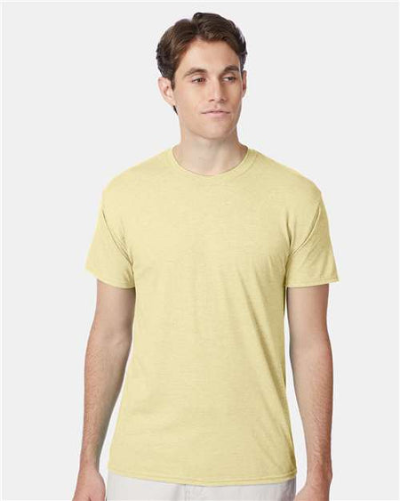 Hanes Perfect-T Triblend T-Shirt - Lemon Meringue Heather - Hanes 42TB Hanes