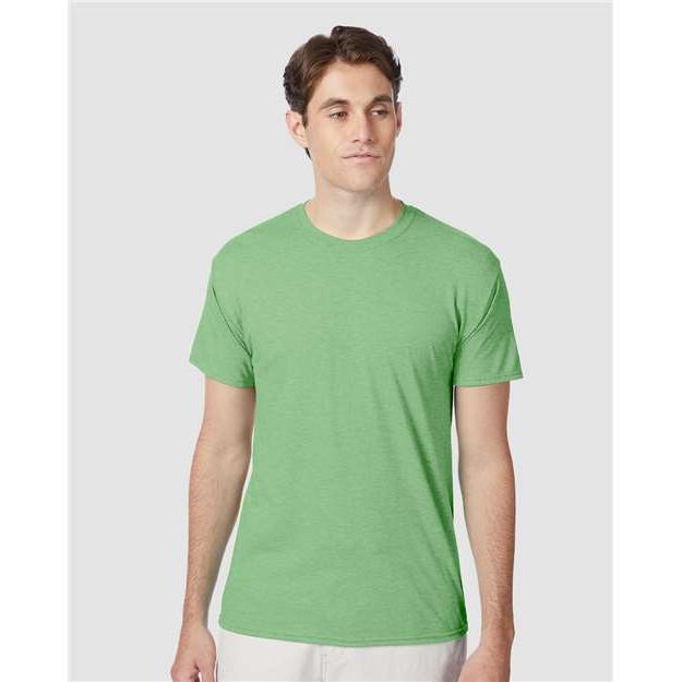 Hanes Perfect-T Triblend T-Shirt - True Green Heather - Hanes 42TB Hanes True Green Heather S