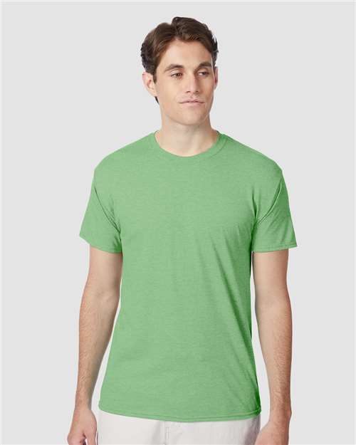 Hanes Perfect-T Triblend T-Shirt - True Green Heather - Hanes 42TB Hanes True Green Heather S