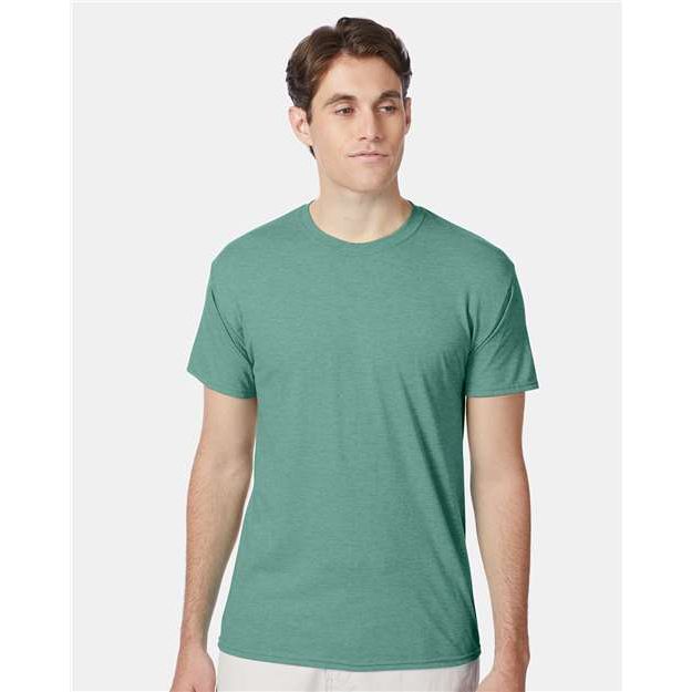 Hanes Perfect-T Triblend T-Shirt - Green Clay Heather - Hanes 42TB Hanes Green Clay Heather S