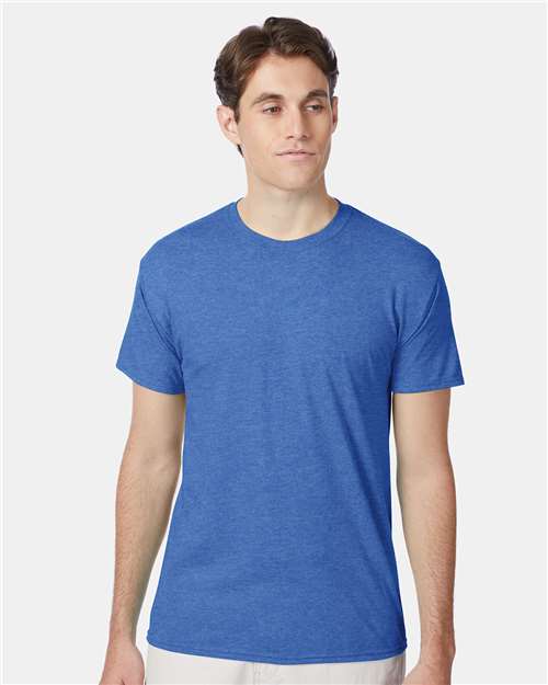 Hanes Perfect-T Triblend T-Shirt - Bonnet Blue Heather - Hanes 42TB Hanes Bonnet Blue Heather S