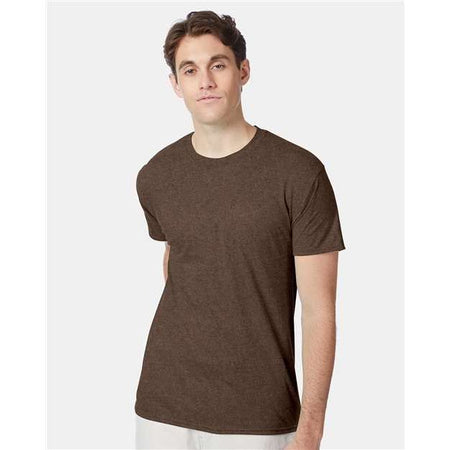 Hanes Perfect-T Triblend T-Shirt - Dark Chocolate Heather - Hanes 42TB Hanes Dark Chocolate Heather S